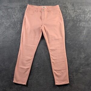 D. Jeans Skinny Jeans Womens 16 Blue High Rise Stretch Denim Pink 35x28